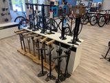 many bikes that are on display in the store