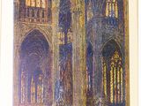 an image of a painting of a cathedral with stained glass windows