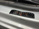 a close up of a sticker on the front of a car
