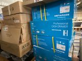 many boxes stacked on top of each other in a warehouse