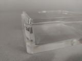 a clear box that is sitting on a table