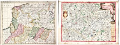 deux cartes de l'Angleterre et du Pays de Galles, dont l'une représente l'Angleterre