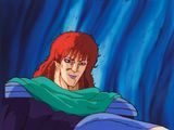 un dessin représentant une femme aux cheveux roux portant une écharpe verte