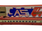 a toy train that is sitting on top of a box