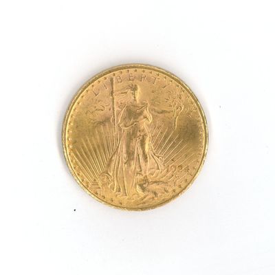 an image of a gold coin on a white surface