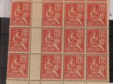 a close up of a sheet of stamps on a piece of paper