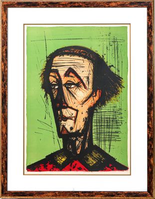 une image représentant un tableau d'un homme sur fond vert