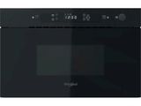 the oven is black and has buttons on the front of it