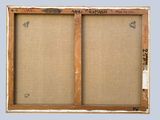 an old picture frame with a picture of a man and a woman on it