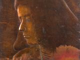 une image représentant un tableau où l'on voit une femme portant un collier autour du cou