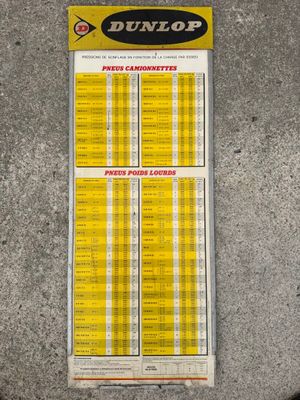 a close up of a yellow sign on a cement floor