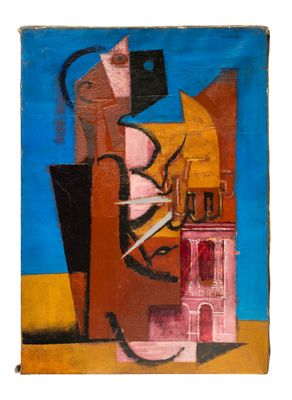 une image représentant un tableau d'un homme avec une guitare