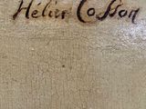 a picture of a close up of a vase with a name written on it