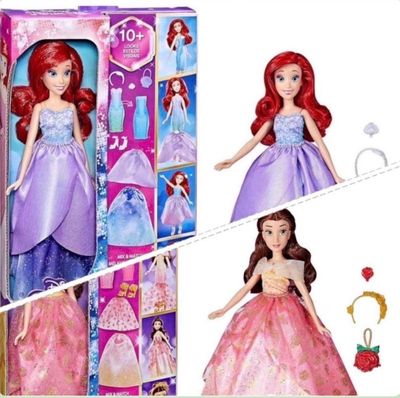 Lot de 2 poupées Disney Belle et Ariel avec tous leurs acces…
