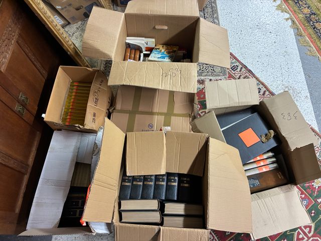 6 cartons de livres d’art, peinture, voyage, dictionnaire et dive...