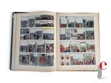 an open comic book with pictures of people on it