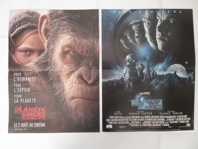 deux affiches de cinéma pour « La Planète des singes », « La Planète des singes » et « La Planète des singes »