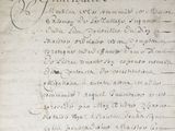 an old document with writing on it that is very old