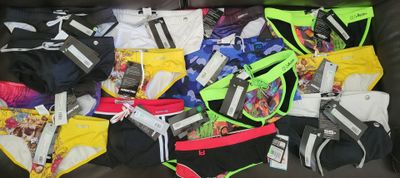 many underwear that are on the couch together