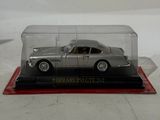 a close up of a toy car in a glass case