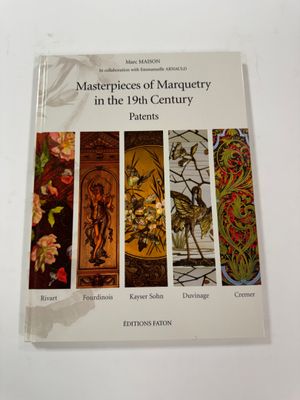 the book cover of masterpieces of maquetry in the 19th century asia