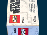 a box with a lego star wars figure inside of it