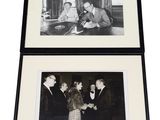 deux photographies en noir et blanc représentant des hommes et des femmes en tenue de cérémonie