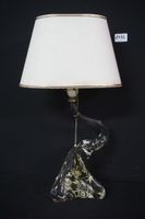 lampe de table vintage en verre transparent - style MURANO -…