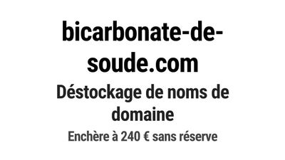 Nom de domaine bicarbonate-de-soude.