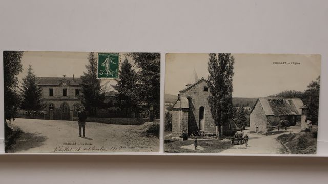 Vidaillat : Lot de 2cpa. B.E :  La Mairie. T.B.E ; L’Église. Peti...