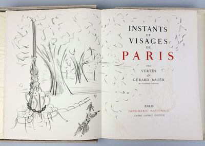 un livre ouvert sur lequel figure le dessin d'une personne dans un parc