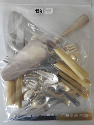 a picture of a bag of silverware and spoons