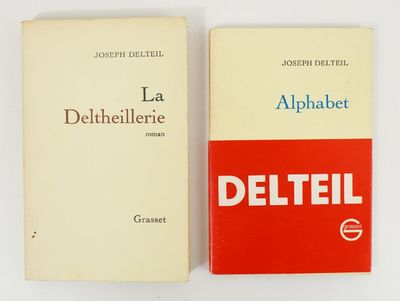 two books on a white table with a red and yellow cover