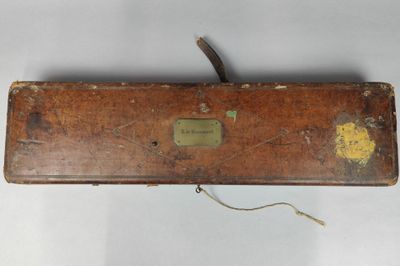 an old suitcase that is sitting on a table