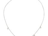 a white gold necklace with diamonds on a white background