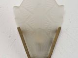 pair of art deco sconces in the shape of a triangle