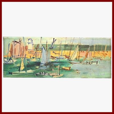 DUFY Jean 1888-1964 : Bateaux à Honfleur.