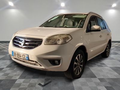 a picture of a white car parked in a garage