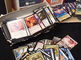 a lot of cards in a box on the table