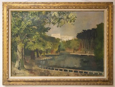 a picture of a painting hanging on the wall