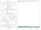 a close up of a document with a barcode on it