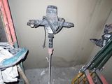 an image of a broken parking meter in a room