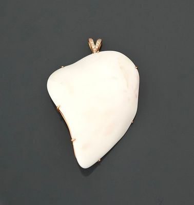 Pendentif moderniste en or rose 18K 750 millièmes simulant u…