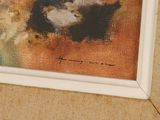 a picture of a painting of a duck in a frame