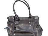 an image of a black handbag on a white background