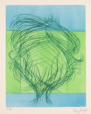 une image représentant un dessin d'un carré vert et bleu