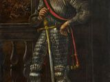 an image of a painting of a man in armor holding a sword