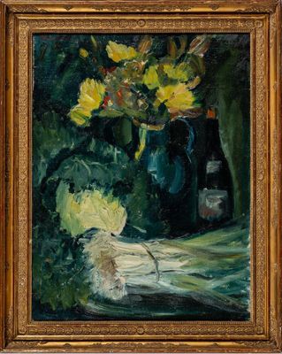 José PALMEIRO (1901/03-1984) : Nature morte à la botte de po… - Photo 1