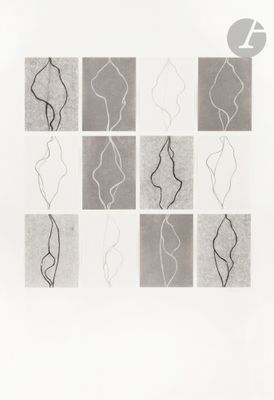 an image of a drawing of a woman ' s face on a sheet of paper
