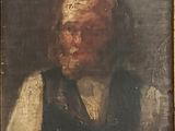 an old painting of a man with a bandana on his head
